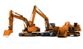 Three diggers Royalty Free Stock Photo