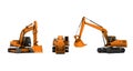 Three diggers Royalty Free Stock Photo