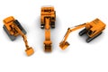 Three diggers Royalty Free Stock Photo