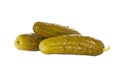 Three Dill Pickles Isolated Royalty Free Stock Photo