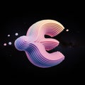 A three-dimensional, abstract, computer-generated object resembling a stylized bird Royalty Free Stock Photo