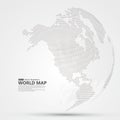 Three-dimensional abstract planet, dots, representing the global, international meaning. Royalty Free Stock Photo