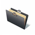 Minimalist Black Paper Folder With Clip - Stylish And Functional