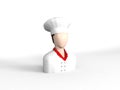 Three dimensional chef character