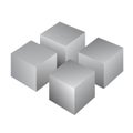 Three dimensional cube Royalty Free Stock Photo