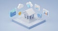 Digital Banking Transformation Secure Cloud-Based Financial Services Royalty Free Stock Photo