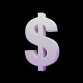 Three-dimensional dollar symbol Royalty Free Stock Photo