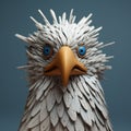 Playful 3d Rendered Eagle Head With Filp Hodas Style