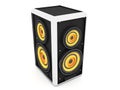 Three dimensional front view of sound box Royalty Free Stock Photo