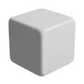 Three-dimensional gray cube Royalty Free Stock Photo