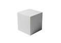 Three-dimensional gray cube Royalty Free Stock Photo