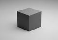 Three-dimensional gray cube Royalty Free Stock Photo