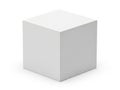 Three dimensional gray cube on white background Royalty Free Stock Photo
