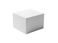 Three-dimensional gray cube on white background isolated on white background Royalty Free Stock Photo