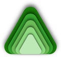 Three Dimensional Green Modern Triangular Logo Concept Design