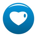 Three-dimensional heart icon blue Royalty Free Stock Photo