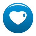 Three-dimensional heart icon vector blue Royalty Free Stock Photo