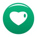 Three-dimensional heart icon vector green Royalty Free Stock Photo