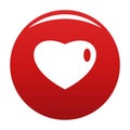 Three-dimensional heart icon vector red Royalty Free Stock Photo