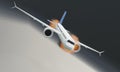 Three-dimensional illustration 3D Dramatization of Boeing 737 Airplane Accident Fire