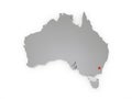 Three-dimensional map of Australia. Royalty Free Stock Photo