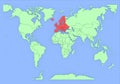 Three-dimensional map of Europe isolated. 3d Royalty Free Stock Photo