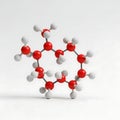 Three dimensional molecular model of cyclooctane Royalty Free Stock Photo