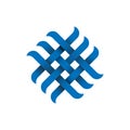 A three dimensional monogram logo