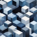 Isometric Cubes: A Three-Dimensional Pattern of Interlocking Cubes, Creating a Dynamic Geometric Visual Effect Royalty Free Stock Photo