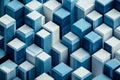Isometric Cubes: A Three-Dimensional Pattern of Interlocking Cubes, Creating a Dynamic Geometric Visual Effect Royalty Free Stock Photo