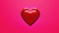 Three-dimensional pink hearts on a romantic pink background. Royalty Free Stock Photo
