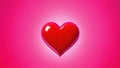 Three-dimensional pink hearts on a romantic pink background. Royalty Free Stock Photo