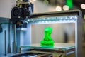Three dimensional printing machine prints physical 3D model Royalty Free Stock Photo