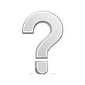 Three dimensional question mark. Frequently asked questions icon concept Royalty Free Stock Photo