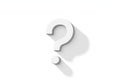 A three dimensional question mark symbol, designed with depth and shadows Royalty Free Stock Photo