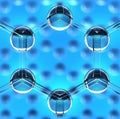Closeup on a hexagonal nano structure
