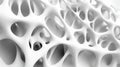 Three-dimensional rendering of an abstract organic spongy structure. Bone tissue. Royalty Free Stock Photo