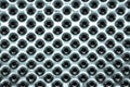 Three-dimensional texture of chrome with perforation Royalty Free Stock Photo