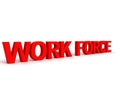 Three dimensional work force word