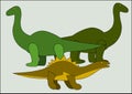 Three dinosaurs