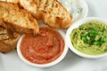 Three Dips And Turkish Bread Royalty Free Stock Photo