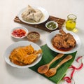 three dishes made from chicken seasoned with West Sumatra spices with various flavors
