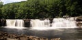 Three distinct waterfalls at High Falls of Cheat Royalty Free Stock Photo