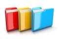 Three Document Folders Royalty Free Stock Photo