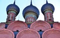 Three domes in Russian Church Royalty Free Stock Photo