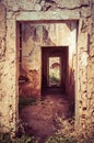 Three doors View of the Friar`s farmhouse Royalty Free Stock Photo