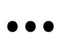 Three dots on white background