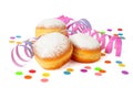 Three doughnuts isolated Royalty Free Stock Photo