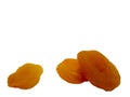 Three dried apricots Royalty Free Stock Photo