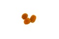 Three dried apricots Royalty Free Stock Photo